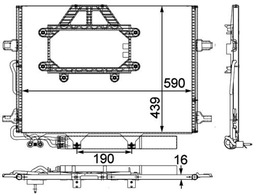 Mercedes A/C Condenser 2115000554 - Behr 351303451